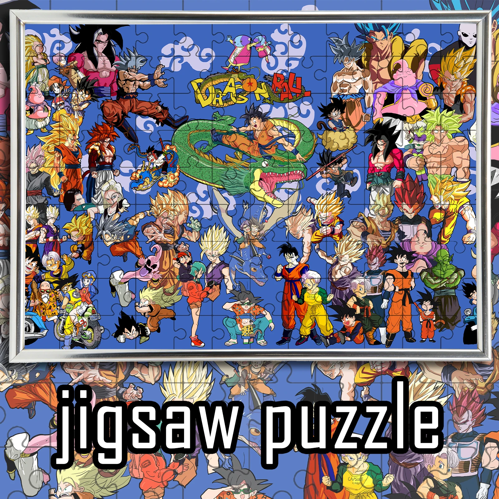 

Dragon Ball All Characters Group Portrait with Shenron Wooden Jigsaw Puzzle 108/200/300/500/1000pcs Color Box