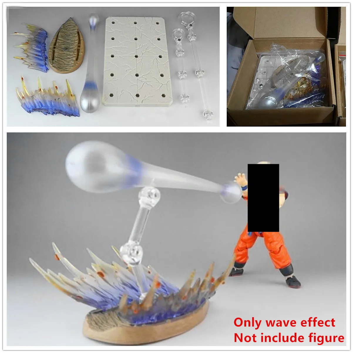 Kamehameha Shock Wave Effect with base for Saint Seiya Masked Rider 6 inch model N023