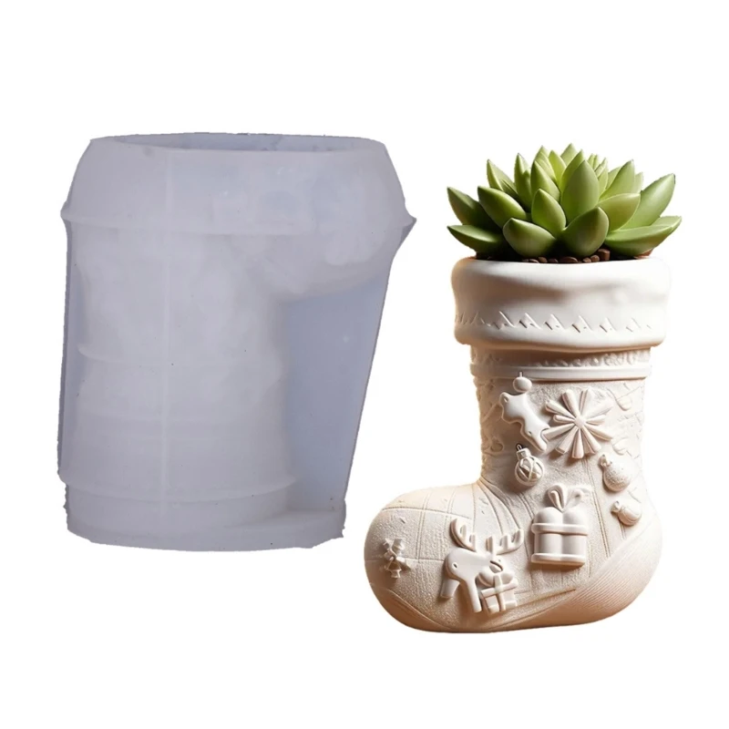 

Multi Purpose Stocking Vase Silicone Mold For Resin Casting Flower Pot