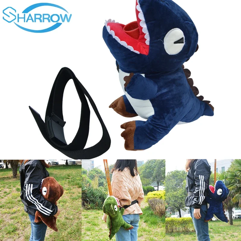 Archery Arrow Bag Creative Cartoon Dinosaur Belt Waist Hip Portable Arrow Quiver Tube Hunting Accessories Shooting Practice Gift