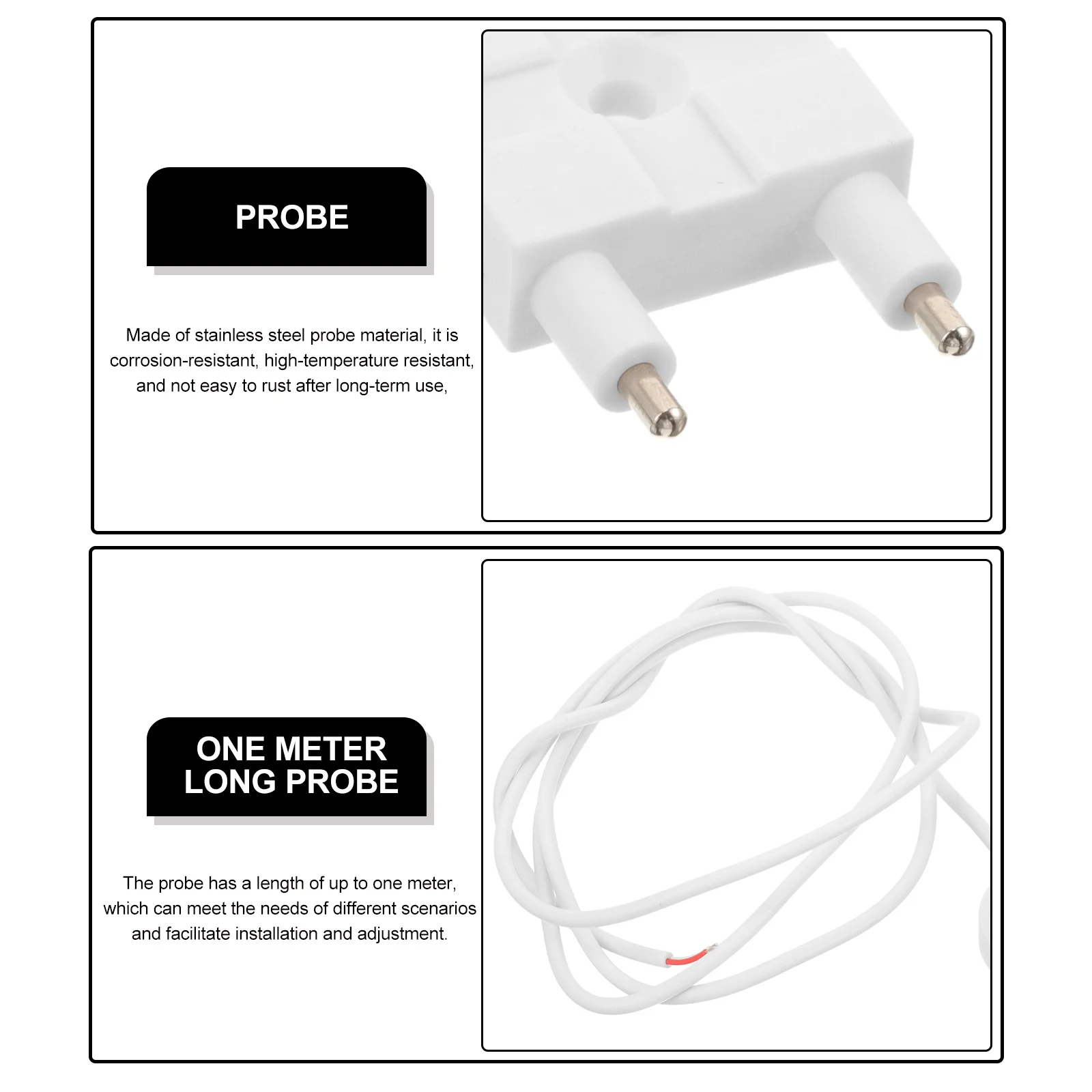 Water Leak Probe Sensitive Reusable Water Detection Sensor For Pipe Appliance Leak Monitoring Tool