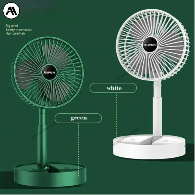 Faltbarer Mini-Tischventilator – über USB wiederaufladbar, langlebiger, einziehbarer Ventilator für den Einsatz im Schlafsaal und im mobilen Home-Office