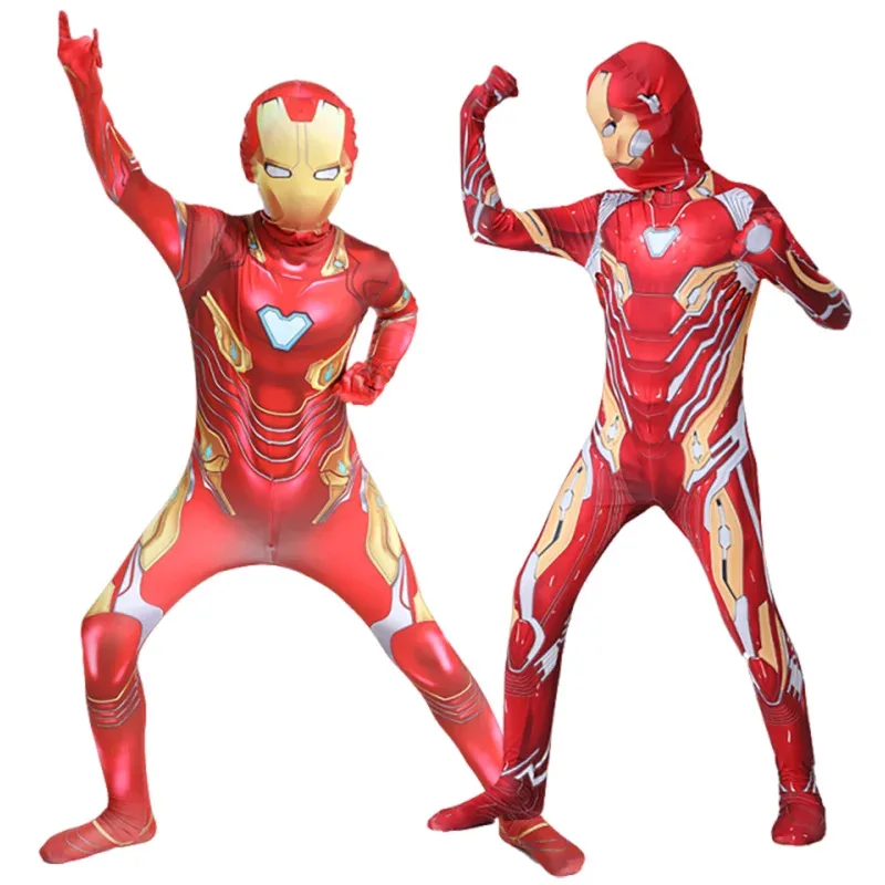 

Kids Superhero Roleplay Jumpsuit - Halloween Carnival Costume for Boys & Girls, Full-Body Character Cosplay Party Outfit