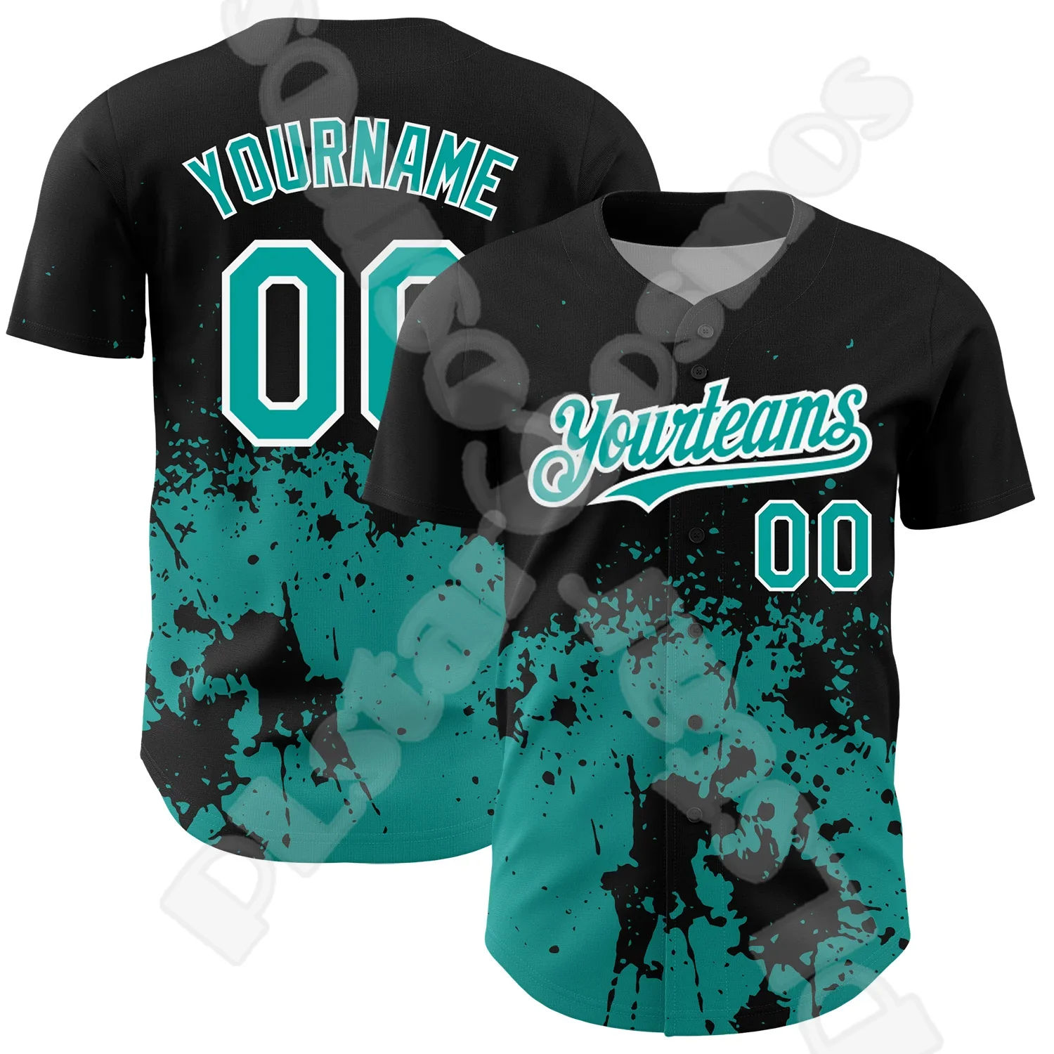 NewFashion Custom Name Graffiti Tattoo Retro Vintage 3DPrint Harajuku Summer Streetwear Short Sleeves Baseball Jersey Shirts A3