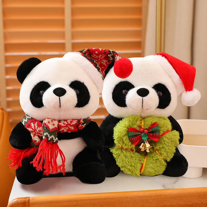 Stuffed Panda Bear Dolls for Kids, Animal Plush Toy, Christmas Decoration, New Gifts, 25cm