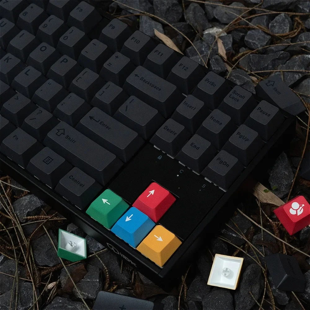 

130 keys, cherry, engraved black R2 PBT keycap, suitable for gaming mechanical keyboard MX switch, hot sublimation