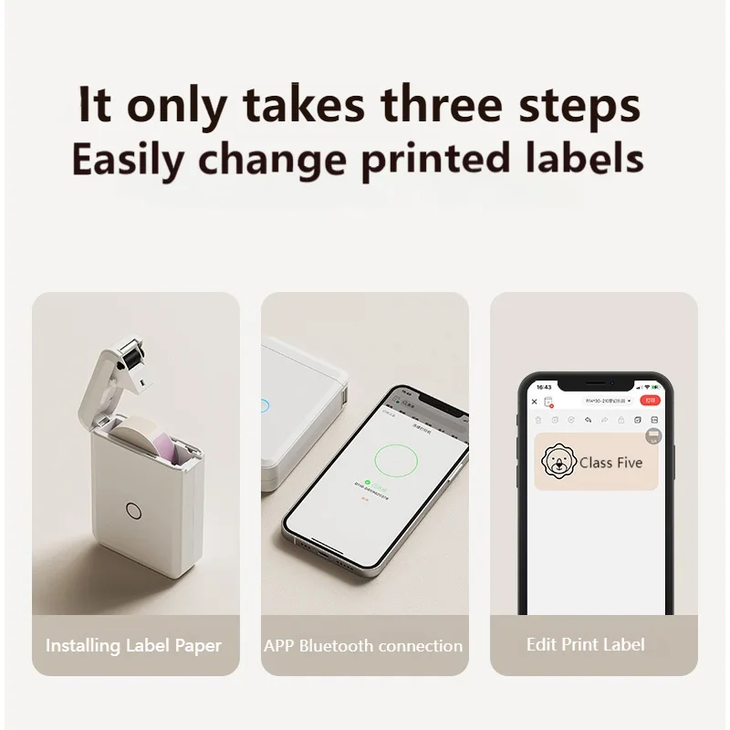 Niimbot D101 D11 D110 Color Cartoon Intelligent Portable Label Printer Thermal Label Waterproof Machine Quick Printing Home Offi