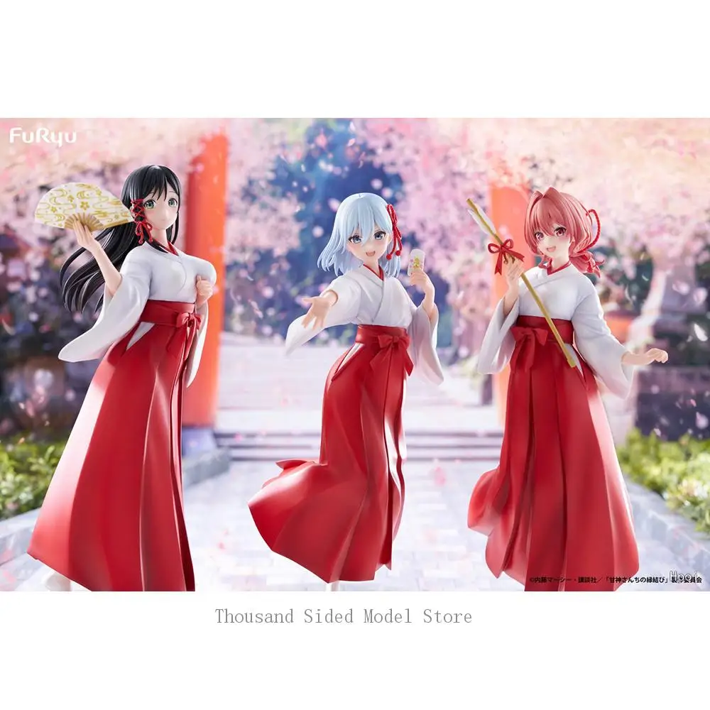 

In Stock Original FuRyu Trio-Try-iT Figure Amagami Yuna Yuna Yae Amagami-san Chi no Enmusubi 20Cm Kawaii Anime PVC Model Toys