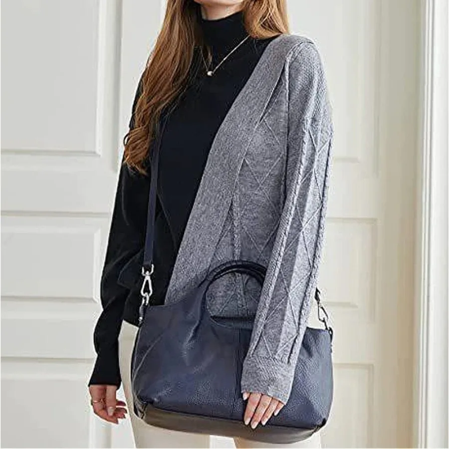 

New high-quality handbag pleated retro fashion high-grade travel handheld crossbody women's bag simple multi-compartment bag