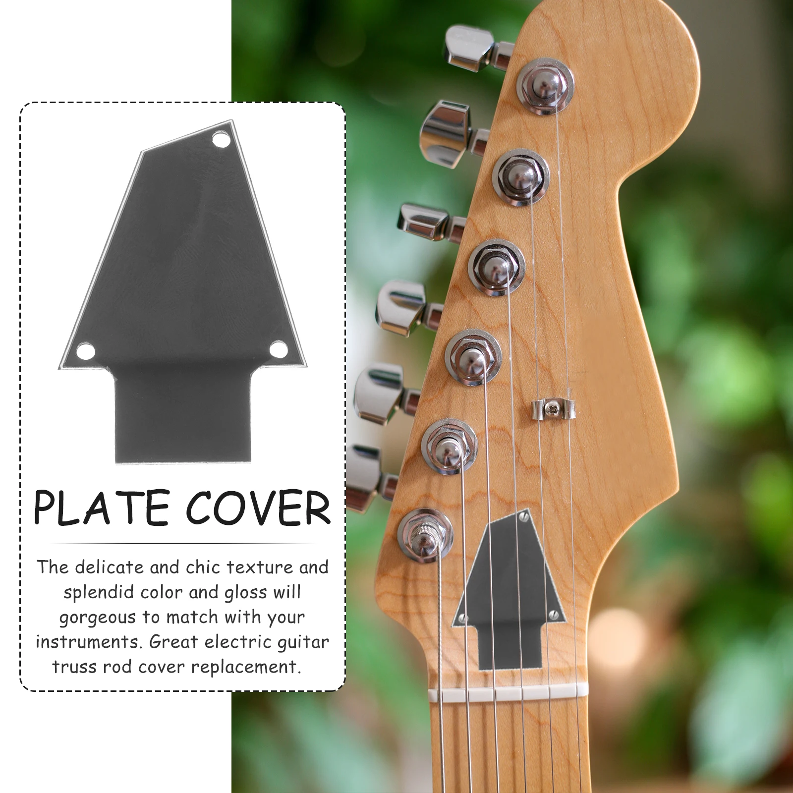 

4 Pcs Neck Adjustment Rod Cover Guitar Parts Truss Electric Core Plastic Covers for Accessories Kit
