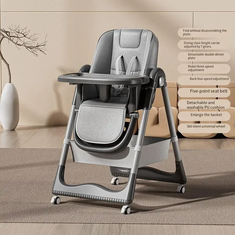 Baby Dining Chair Foldable Portable Baby Eating Dinner Table and Chairs Household Multi-function Seat Children Dining Chair