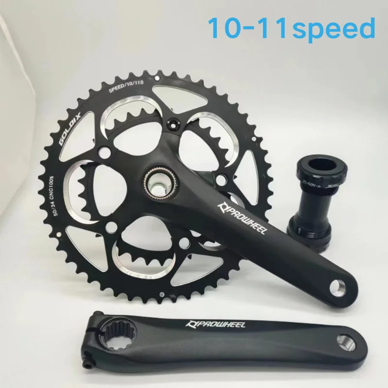 PROWHEEL Bicycle Crank 170mmChainring 110BCD 36-52T Single Disc OUNCE-TT Road Bike Crankset Compatible for 7-12S Bicycle Parts