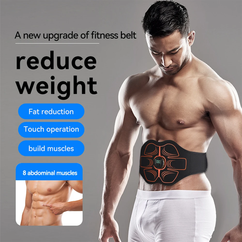 Muscle Stimulator Body Slimming Belt Electric Abdominal Trainer Micro-current Weight Loss Smart EMS Fitness Vibration Belt