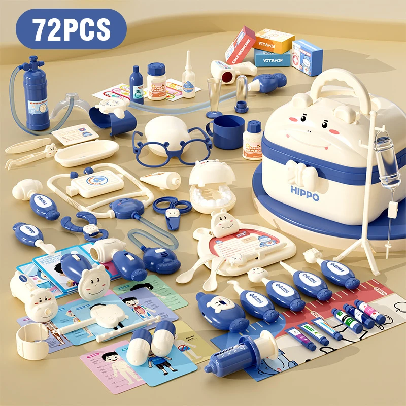 Children's Simulation Nurse Doctor Stethoscope Set, Brinquedos infantis, Meninas, Meninos, Casa, Caixa de ferramentas médicas, Simulação, Presente