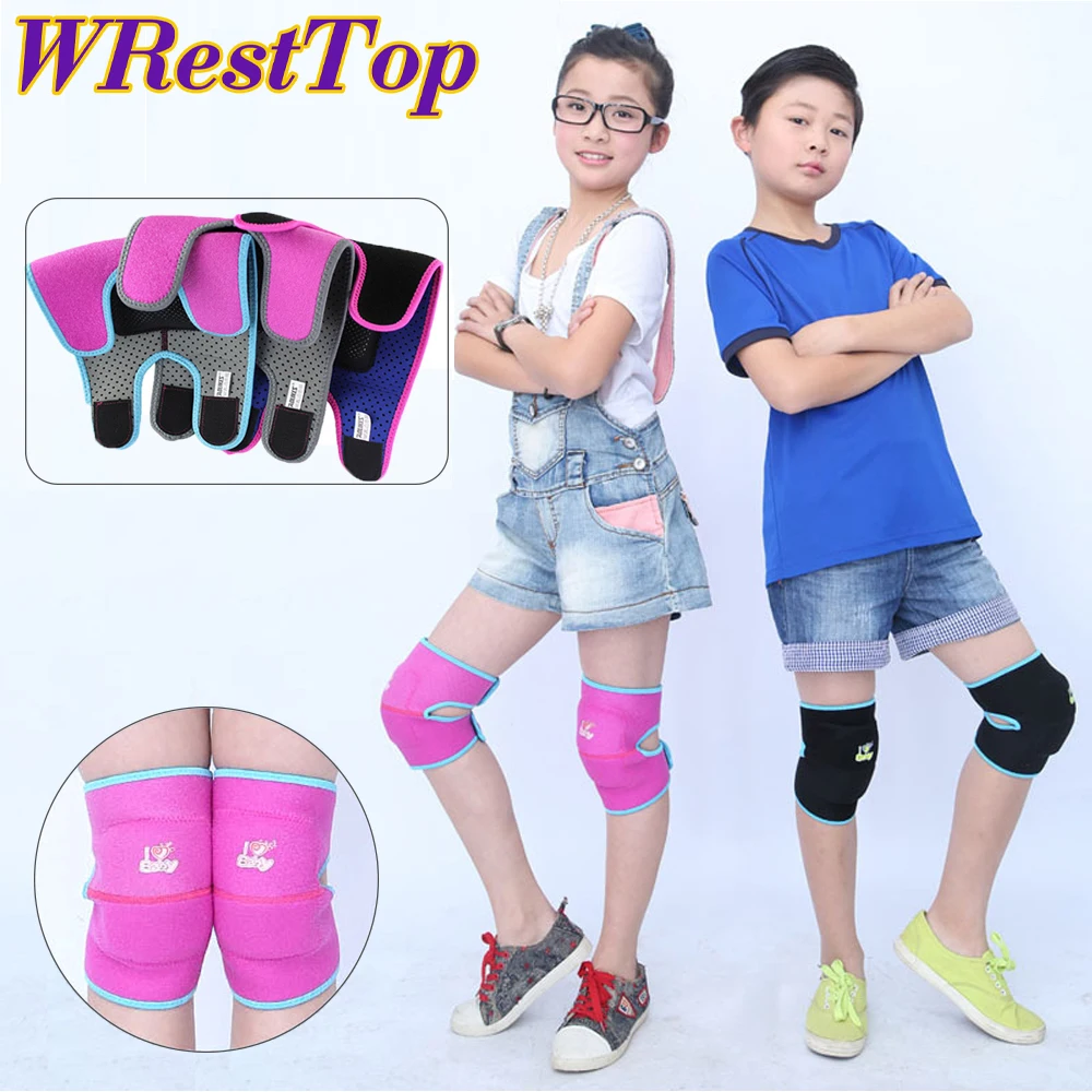 1Pair Kids Soft Knee Pads for Gym Yoga Workout Training Football Volleyball Dance Skating Basketball Sports Protector Work Gear