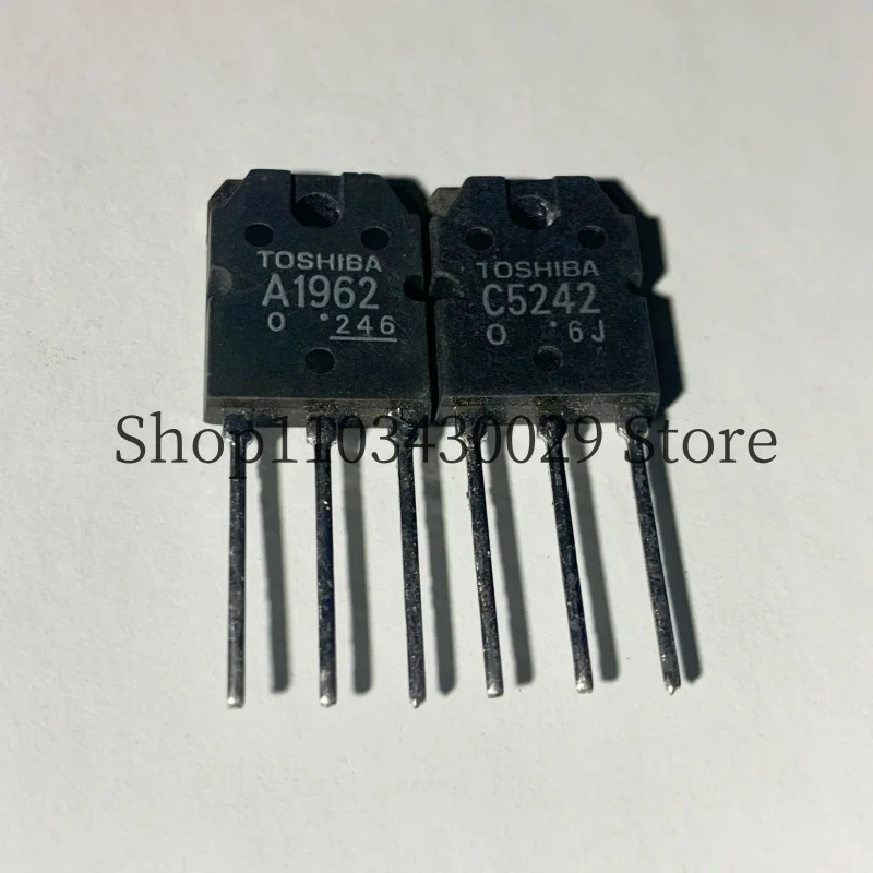 5Pairs(10PCS) New Original 2SA1962 A1962 + 2SC5242 C5242 TO-3P 15A 230V PNP + NPN Transistor