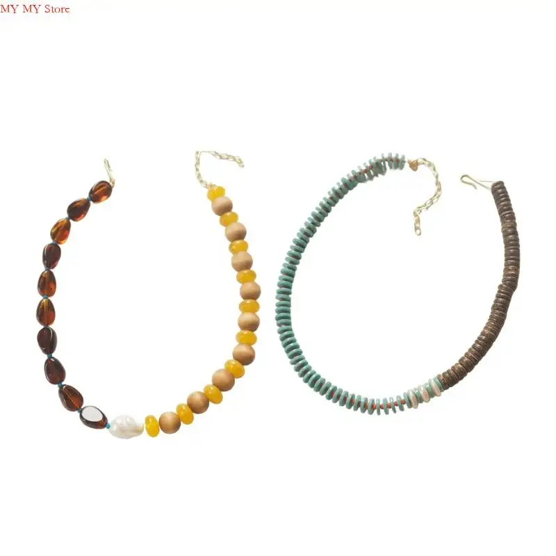 

Stylish Baroque Pearls Necklace Made from Sturdy Glass Materials Pearls for Trendy Women Seek Elegant and Uniqueness