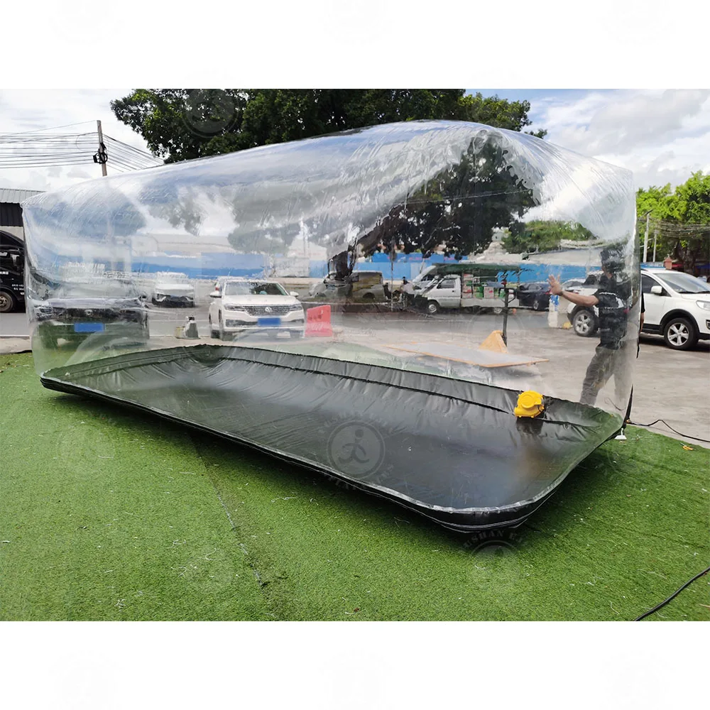 Copertura per auto gonfiabile pieghevole di prezzo di fabbrica Tenda da garage Tenda gonfiabile per auto Tenda per riporre bolle Copertura per auto in PVC trasparente