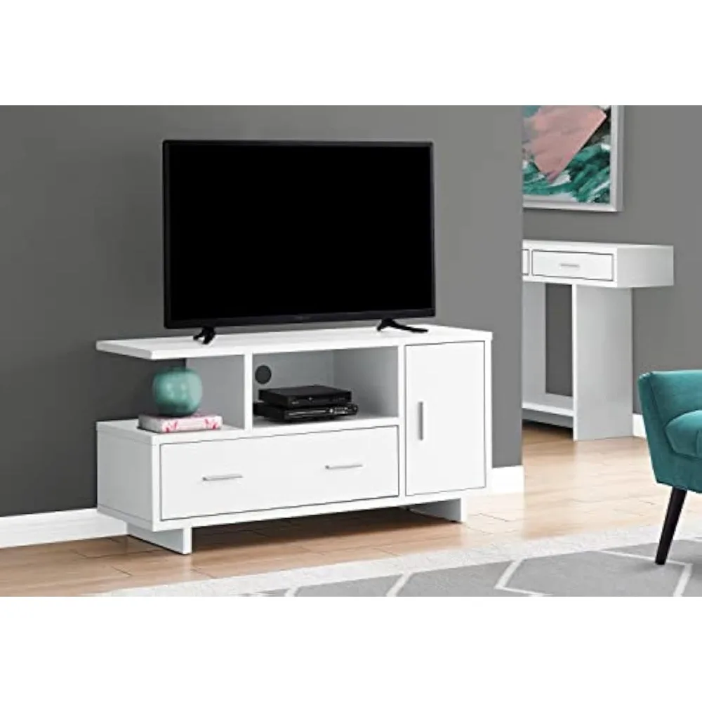 I STAND-Soporte de TV de almacenamiento, 48 L, blanco