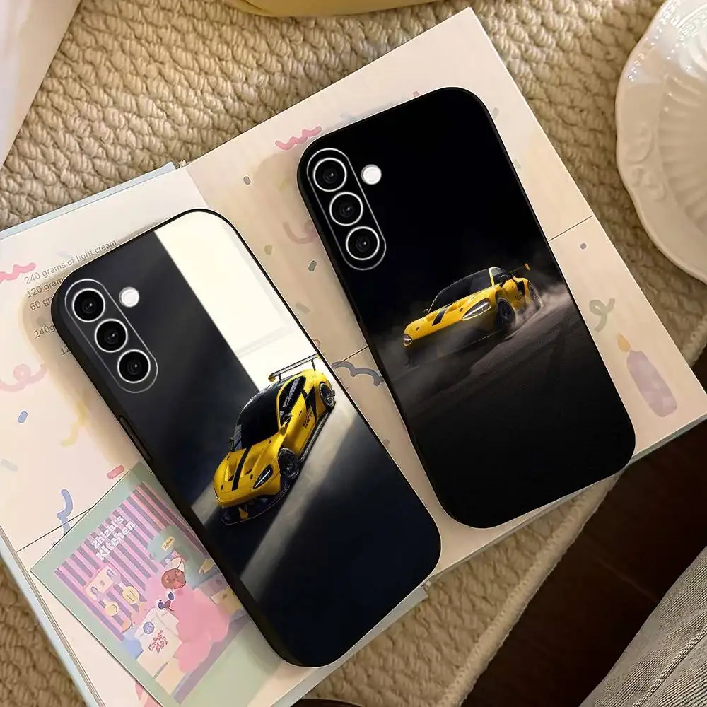 Sleek Car Su7  Phone Case For Samsung Galaxy A73,A72,A71,A70,A53,A52,A51,Soft Silicone Black Cover