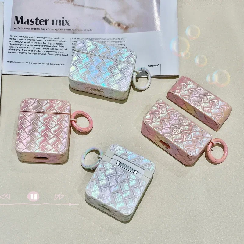 Caso colorido tecido para airpods 4 airpod 1 2 3 pro pro2 fones de ouvido bluetooth caixa carregamento capa protetora