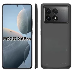 Battery Charger Case For Xiaomi Poco X6 Pro/X6/X6Neo External Battery Power Bank Charging Cover Power Case bateria externa 10000