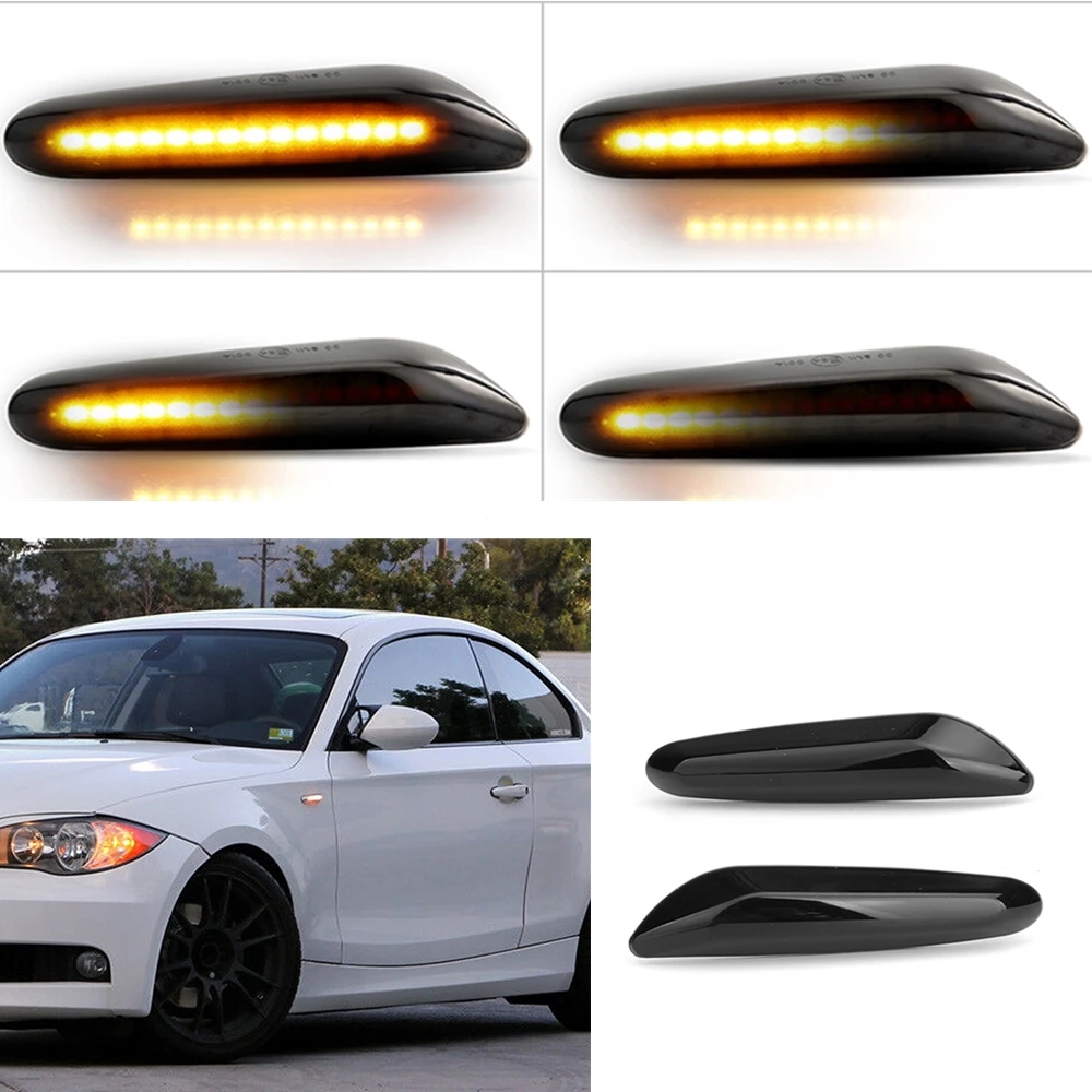 LED Dynamic Side Marker Turn Signal Light Driver Fender Indicator Lamp Bulb For BMW E81 E82 E88 E90 E46 E60 E61 X3 E83 X1 E84