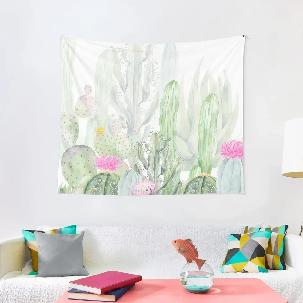 

WATERCOLOR CACTUS Tapestry Home Supplies Wall Carpet Carpet Wall Tapestry