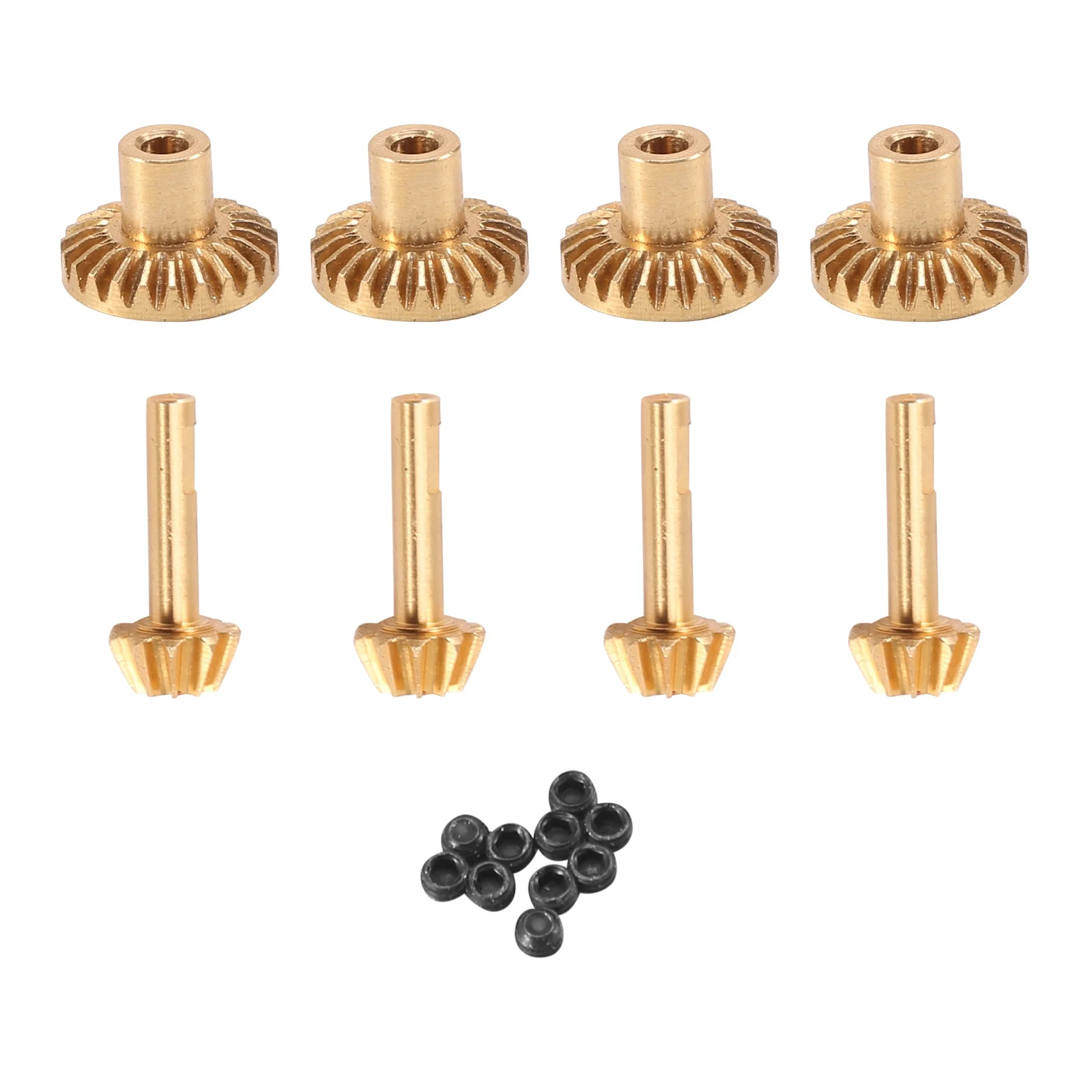 FBIL-8Pcs Brass Front & Rear Axle Gear Drive Shaft Gear Upgrade Accessories For WPL C14 C24 B24 B36 MN D90 D99 MN99S Parts