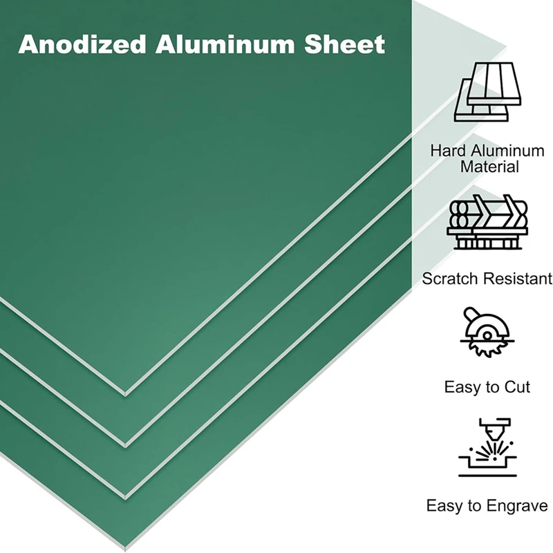 3.3X2.1X1/32Inch Anodized Aluminum Sheet,10Pcs Metal Rectangle Aluminum Plate 0.8Mm Thick Engraving Blanks For Laser