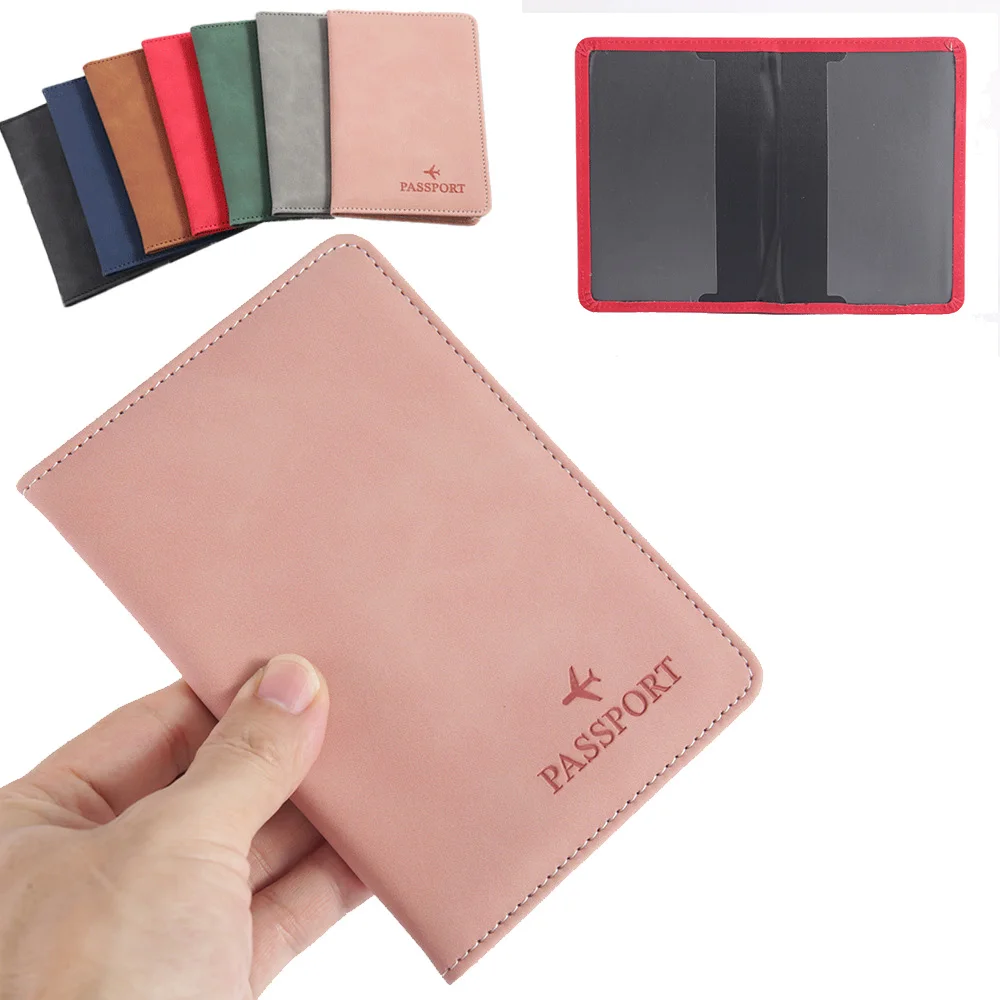 

Slim RFID Blocking Passport Wallet, PU Leather Vaccine Card Holder, Lightweight Pure Chic Travel Essentials for Trip Daily Use