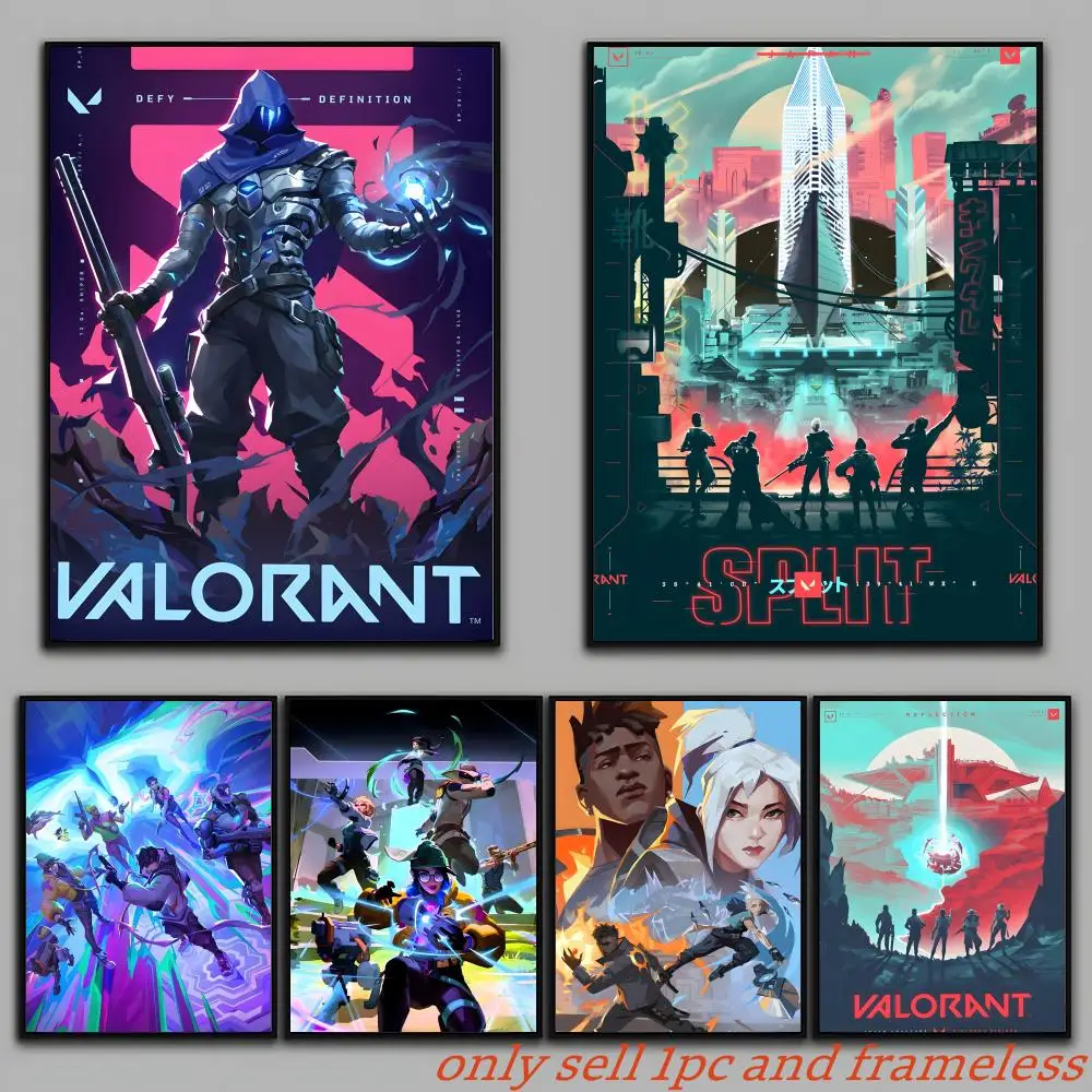 Popular Competitive Games VALORANT-V Poster Painting Prints Wall Art Picture Film Room Home Bar Cafe Decor Home  Mural