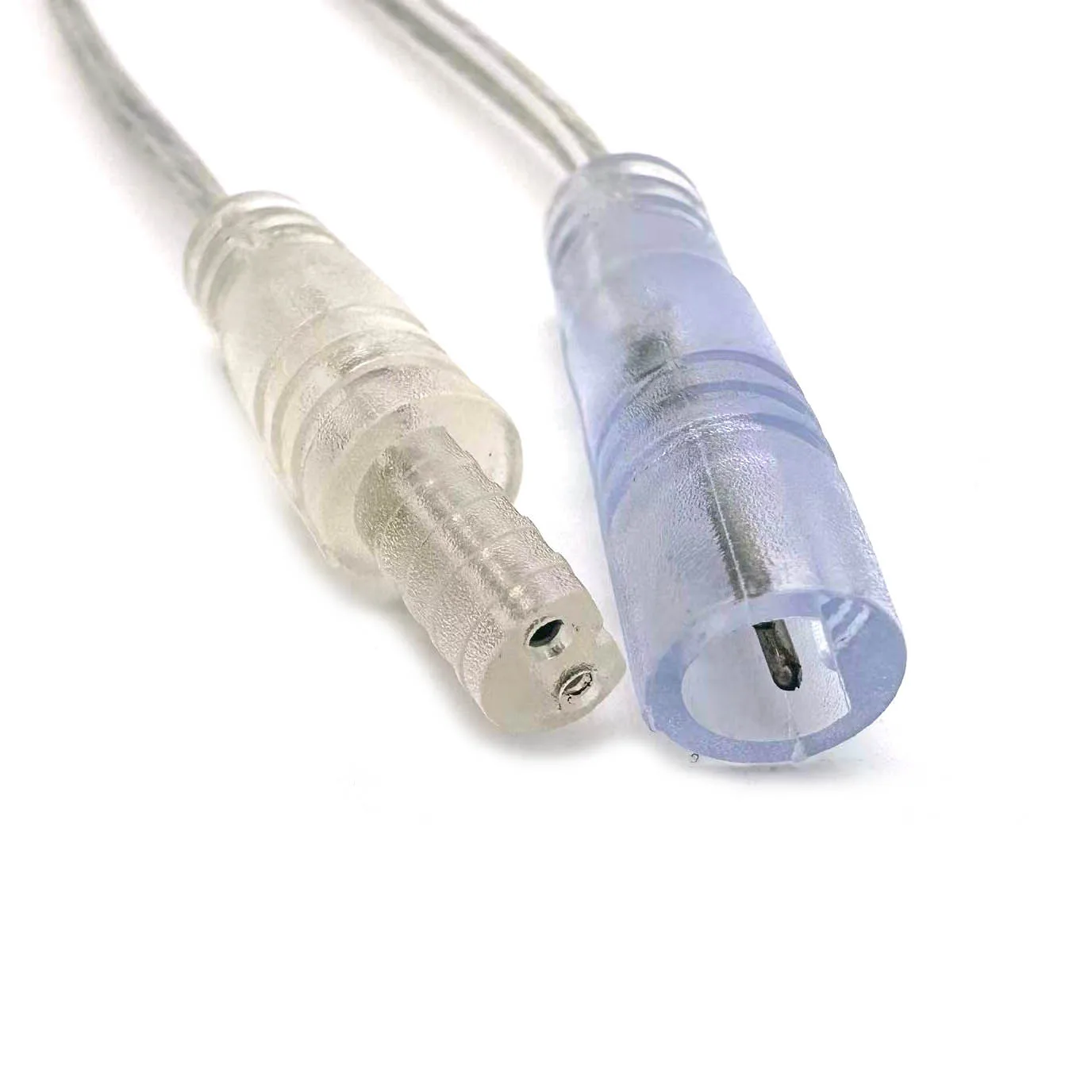 Waterproof male and female docking plug cable 2pin outdoor industrial quick aviation connector LED light transparent power cord