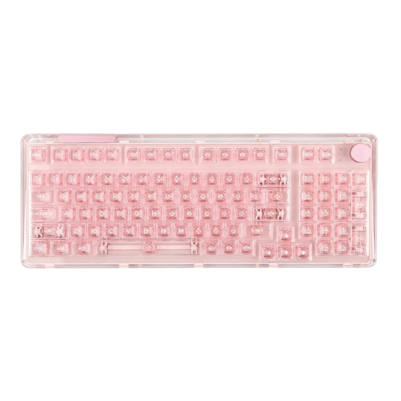 115PCS Ergonomic Keycaps, Clear with Backlit for Mechanical Keyboard Keycap