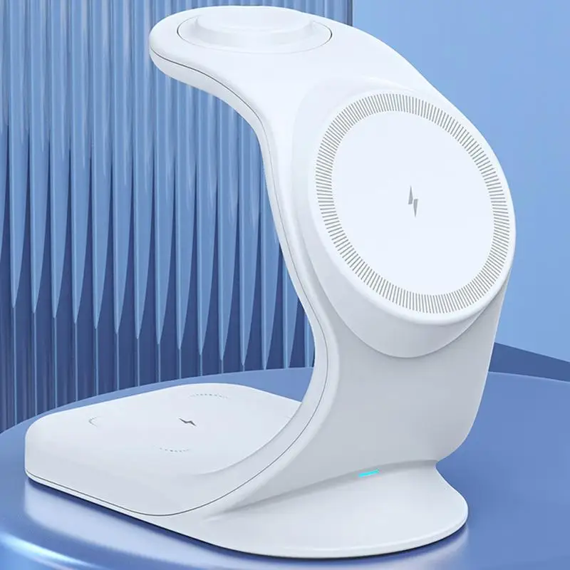 Drei-in-1-Wireless-Ladestation, 15 W, schneller magnetischer Ladeständer, schneller magnetischer Ladeständer, Ladegerät für Uhren