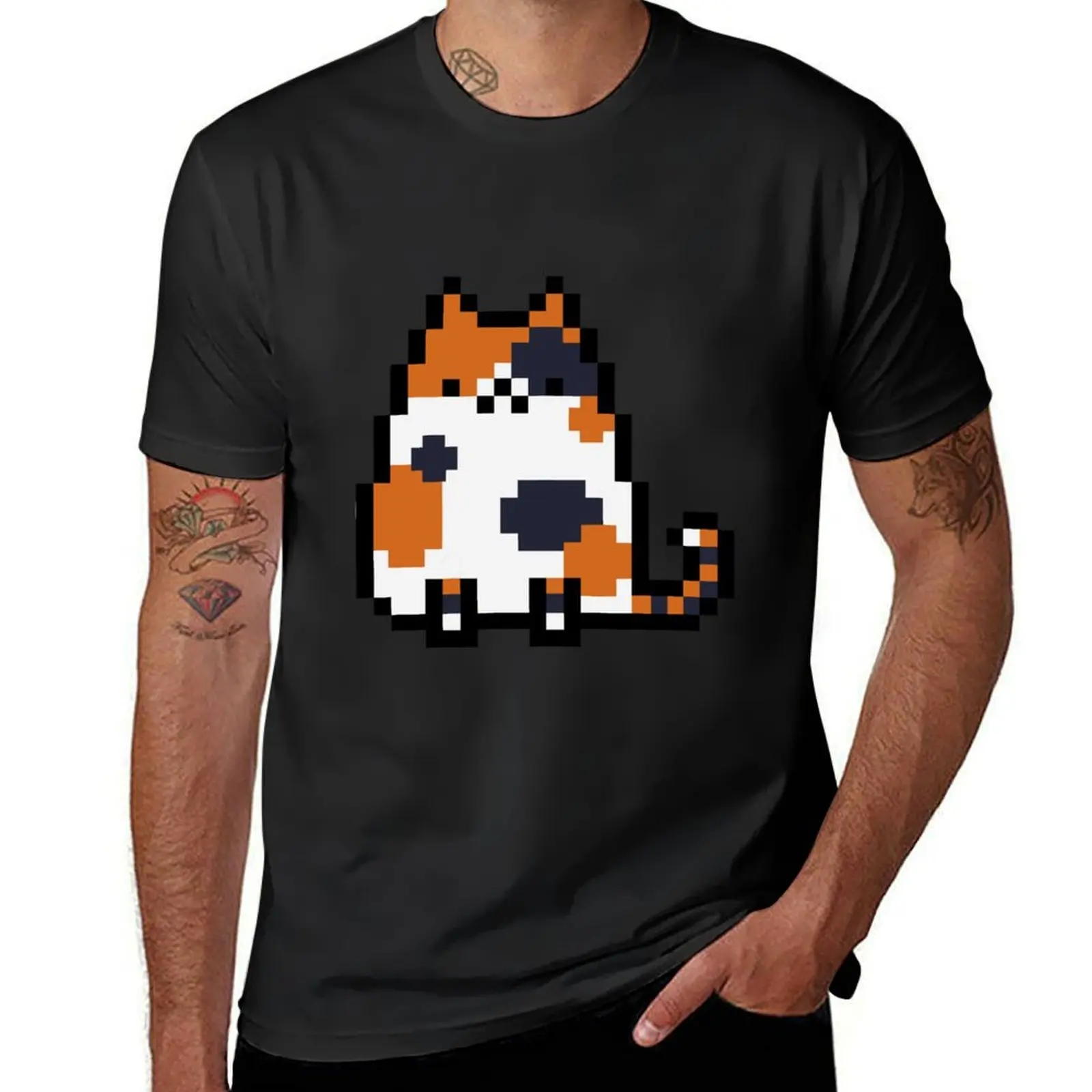 

Pixel Cat (Calico) T-Shirt affliction shirts tops baggy shirts mens big and tall t shirts