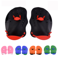 Black swimming fins Paddling palm Children adult freestyle paddling training fins Professional swimming equipment palm