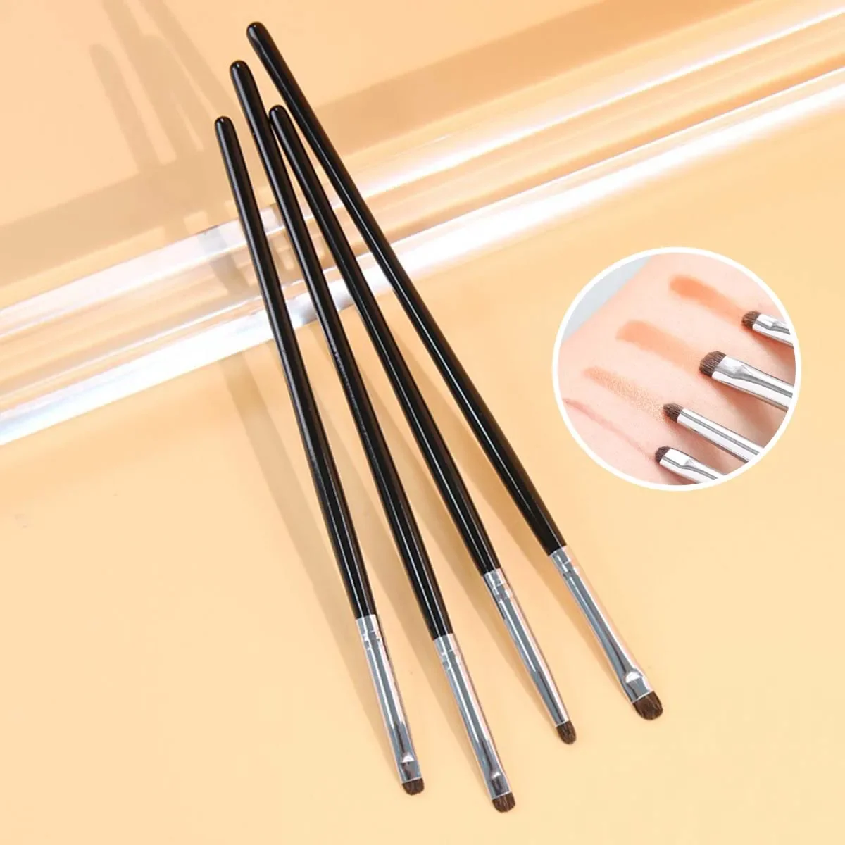 4Pcs Eye Detail Brushes Set, Eyeshadow Brushes, Detail small Eyeshadow Make up, Soft Eyeliner Brush, Perfect Eye Makeup Tools