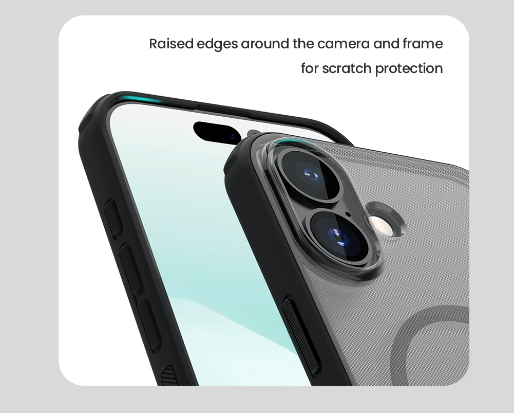 Nillkin Etui Magnetyczne Super Frosted Shield z TPU+PC do iPhone'a 17/17 AIR, odporne na wstrząsy, z obsługą Magsafe, osłona ochronna na telefon — zdjęcie produktu 4
