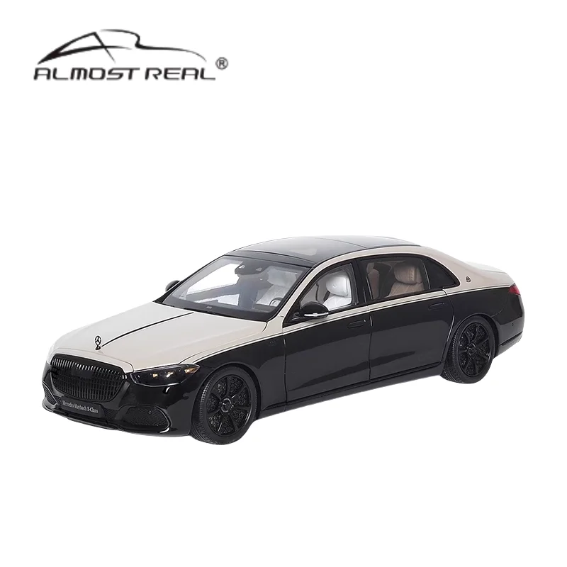 

1:18 Mercedes Benz Maybach S-class Dark Night series 2023 models, children's collection of decorative toys, gifts for friends.