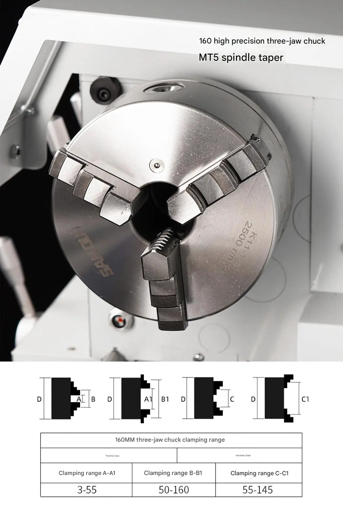 Torno multifuncional pequeño, totalmente de engranaje metálico, torno de banco de velocidad Variable, máquina de doble palanca de grado Industrial