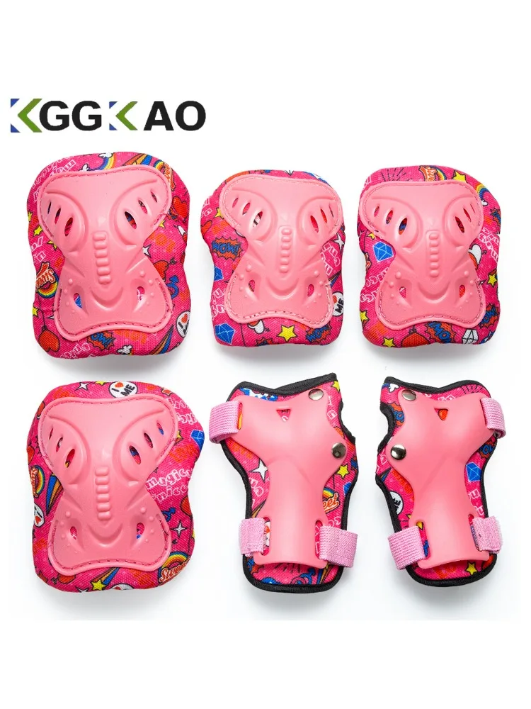 AliExpress KGGKAO 6Pcs Kids 3-12 Years Knee Pad Elbow Pads Guards Protective Gear Set for Roller Skates Cycling Skateboard Inline Skatings Scooter