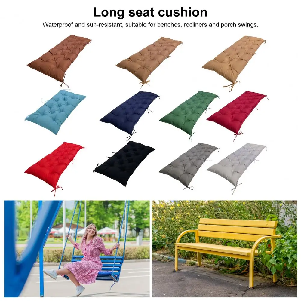 Breathable Swing Bench Pad Waterproof Outdoor Bench Seat Cushion with Thick Cotton Filling Sunproof Long for Furniture for Beds