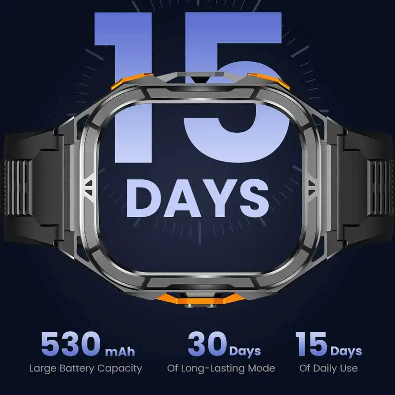 X5 Dual-band GPS Sport Smart Uhr Männer 1,96 Zoll AMOLED Kompass 5ATM Wasserdichte Gesundheits Überwachung Outdoor Militär smartwatch