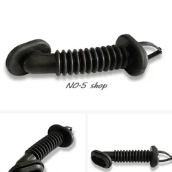 5Pcs 25x39mm Car Harness Wiring Door Tube Rubber Sleeve Dust-proof Rubber Protective Sleeve Oval Black