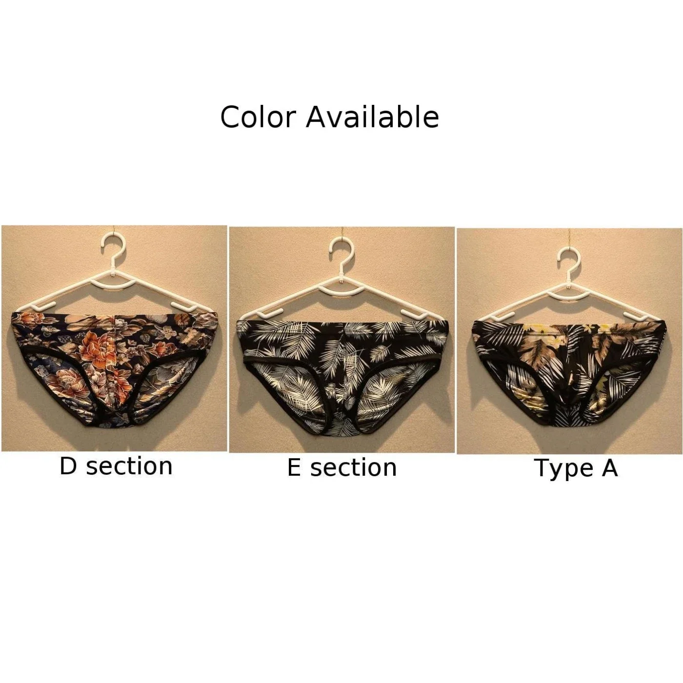 Celana Dalam Bikini Pria Celana Dalam Daun Bunga Emi-Transparan Bersirkulasi U Kantong Cembung Celana Dalam Lingerie Calzoncillos Hombre