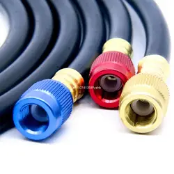 Pack of 3 Air Conditioning Refrigerant Filling Hoses Hose Adapters  HVAC Manifold Gauge Hose Set Rubber Material Dropship