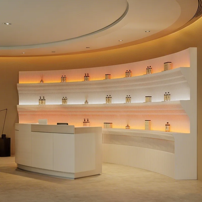 Paper Commercial Display Cabinet Display Stand Office Luminous Figure Model With Lamp Product Screen Partition Light Branch