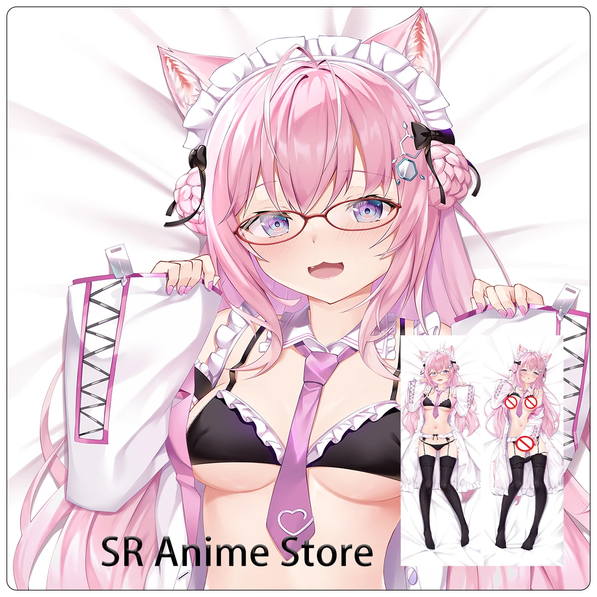 

Dakimakura Anime VTuber Hololive Hugging Body Pillow Cover Holiday Gifts Double-Side Print 2WAY Hakui Koyori Pillowcase