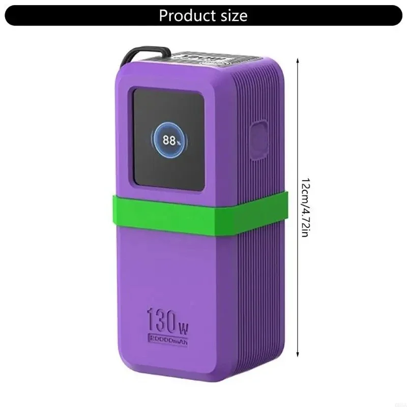 For 130W 100W 20000mAh Power Bank Soft Silicone Shockproof Dustproof Replacement Protective Cover,
